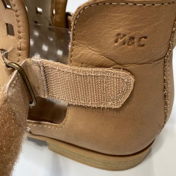 Anthropologie Musse & Cloud Calia Leather Perforated Booties Size 8 - Picture 10 of 13